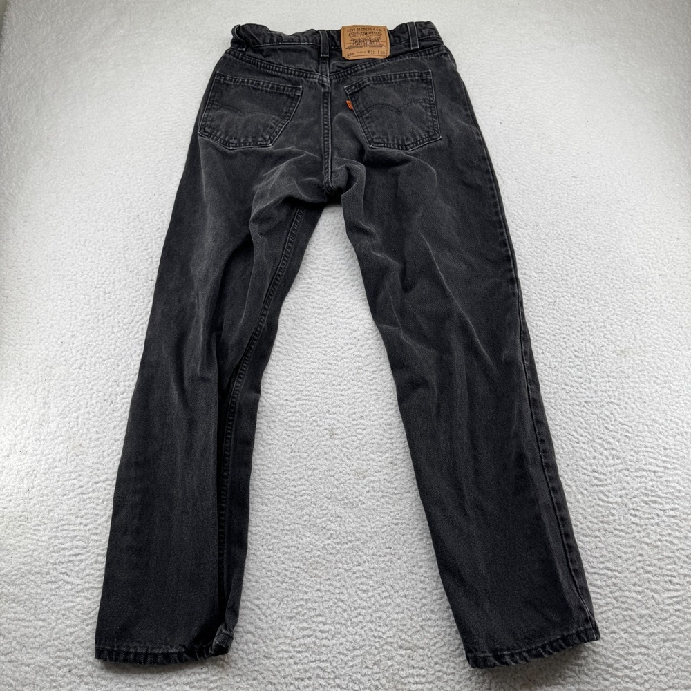 Vintage 1997 Levis 550 Orange Tab Jeans Mens 31x30 (Fit 30x30) Black Grunge USA - Picture 9 of 9